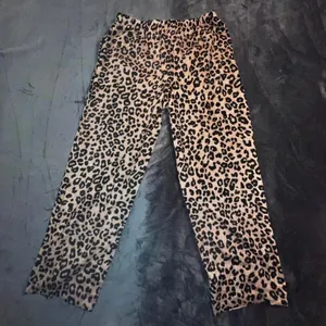 DKNY Leopard Print Plush Lounge Pants‎ Size S Soft Drawstring Pockets Y2K thumbnail 1
