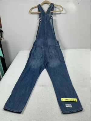 Womens GAP Blue Denim Jean Overalls One Piece Jumpsuit Size XS thumbnail 2