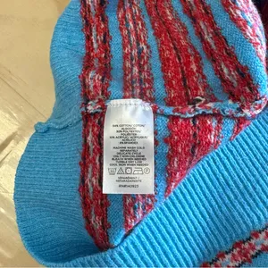 NWT Loft‎ Women’s Crewneck Vibrant Knit Sweater Blue Red XS thumbnail 9
