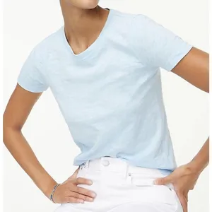 NWT J.Crew Short Sleeve Girlfriend Tee Sky Blue Sz XS sold out online thumbnail 1