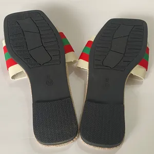 Stylish Red and Green Striped Sandals thumbnail 5