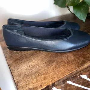 Walking Cradles Ballet‎ Flats Leather Navy Blue Comfort Shoes Women Size 7 W thumbnail 8