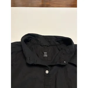 Aerie Women's Black Button Up Shirt Casual Lightweight Minimalist Size Medium thumbnail 3