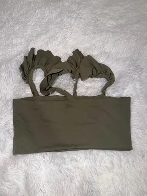 Port De Bras Wing Crop size Large Olive Green Anthropology thumbnail 3
