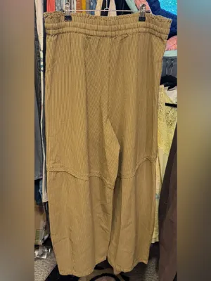 NWT Free People Something Good Pull-On Barrel Pants - leaf green army brown - XL thumbnail 11