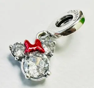 New Disney Pandora Minnie Mouse CZ charm thumbnail 1