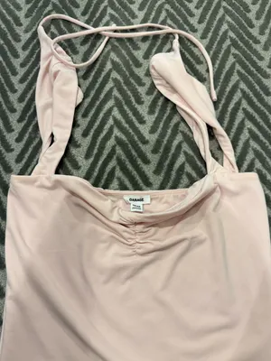Garage Light Pink Ruched Front Tank thumbnail 3