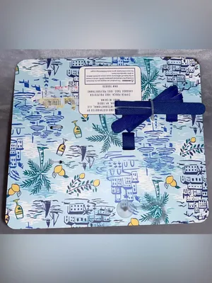 Wandering Moon NWT Amalfi Coast Travel Set Zipper Pouch Luggage Tags Blue Stripe thumbnail 3