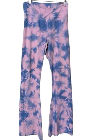 Vs Pink Tie Dye Bell Bottom Criss Cross Front Leggings thumbnail 1