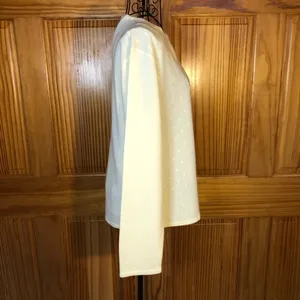 Carolyn Taylor Button Front Cardigan Sweater Cream Size Medium thumbnail 3