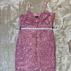 Bebe‎ Sparkling Pink Sequin Dress thumbnail 8