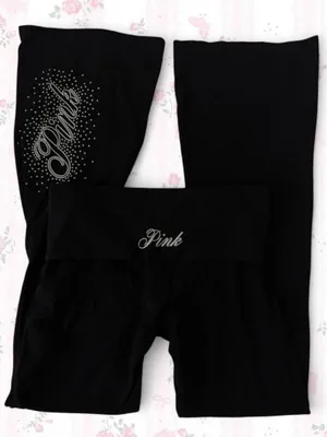 Victoria’s Secret Glitter Foldover Leggings Size Large thumbnail 1
