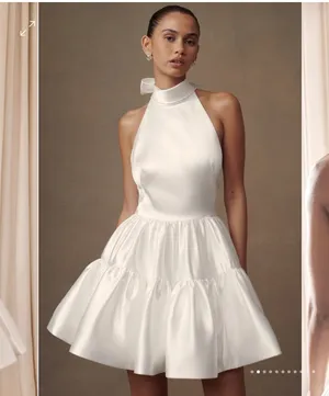 Meshki Satin Halter Mini Dress thumbnail 2