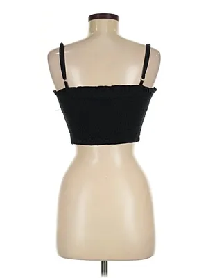 Abercrombie & Fitch Smocked Crop Tank - Black - XS thumbnail 3
