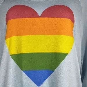 Sundry Rainbow heart Sweatshirt thumbnail 4