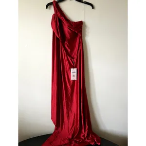 Oh Polly Adelina Asymmetric Tie Back Maxi Gown Dress in Cherry Red Size M New thumbnail 7