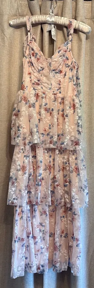 Wedding Midi Dress Floral Lulus Guest thumbnail 1