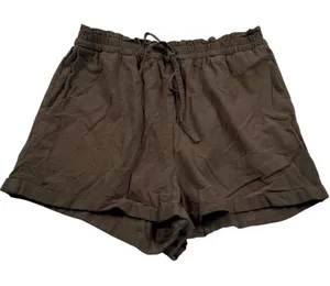 Natural Life Shorts Womens XL Brown Cotton Elastic Waist Drawstring Pocket Boho thumbnail 1