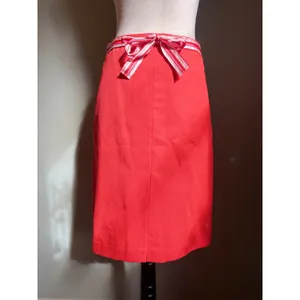 Talbots Coral Skirt‎ Tie Waist Front Slit 2 classic elegant boho whimsi Y2K thumbnail 2