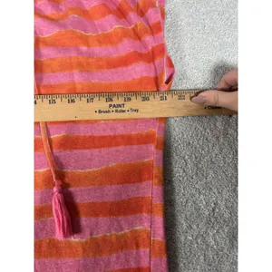 tommy bahama pink orange stripe linen blend dress medium t shirt dress Tunic thumbnail 10