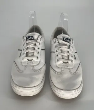 Keds Courty Leather Low Top‎ Sneaker Women 7 White Retro Y2K Classic Minimalist thumbnail 1