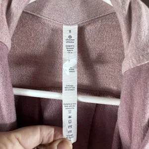 Lululemon Coast Wrap Heathered Mod Rose 8 Funnel Neck Jacket Button Cocoon thumbnail 11