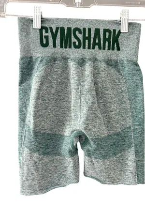 Gymshark Vital‎ Seamless 2.0 High Rise Shorts Green Marl Womens Size XS thumbnail 1