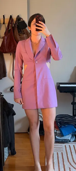 ZARA Pink Blazer Dress thumbnail 1