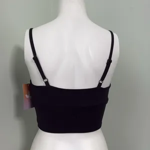 Joylab Longline Bra With Metallic Corset Detail Black XS NEW thumbnail 4
