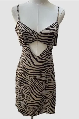 Lola May cut out zebra print mini dress size 8 thumbnail 1