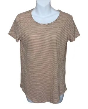 Lululemon love crew striped short sleeve tee shirt size Medium? see measurement thumbnail 1