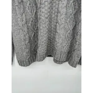 Jack Wills Womens Cable Knit Sweater Size 6 Grey Alpaca‎ Blend Fisherman Preppy thumbnail 3