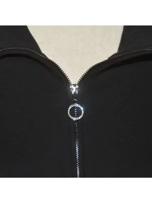 Victoria's Secret Womens XXL Black Quarter Zip Fleece Pullover Sweatshirt 2XL thumbnail 4