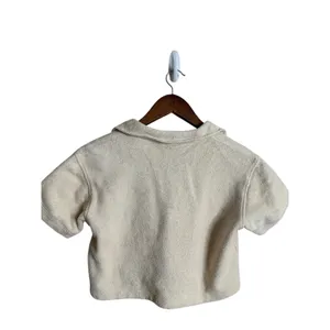 Rowling Blazers Cropped Terry Cloth Polo Cream Womans XS thumbnail 2