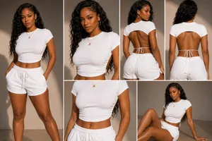Backless White Crop Top | Clean Girl Going Out Top thumbnail 2