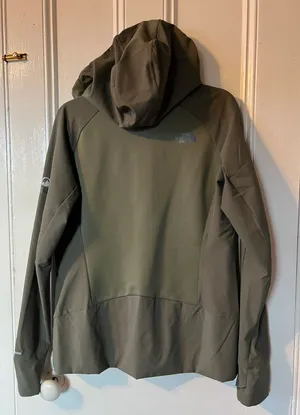 The North Face Green Windbreaker Hooded Zip Up thumbnail 3