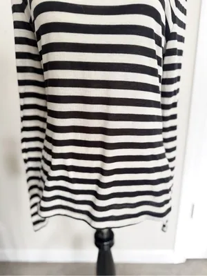 Maeve by Anthropologie Striped Tee size Large thumbnail 3