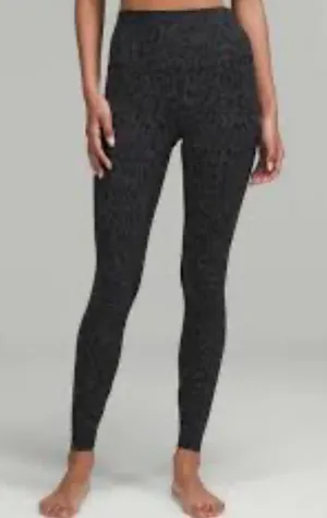 lululemon athletica align Black Tonal Animal Print Leggings 12 thumbnail 1