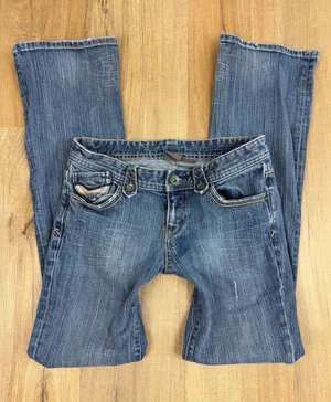 Armani Exchange A|X Vintage Y2K Low Rise Bootcut Jeans Blue 0 Short Womens thumbnail 1