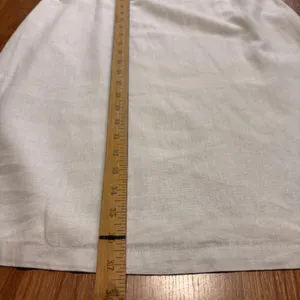 Charlie‎ Paige Linen Blend Shift Dress Womens S White Crochet Trim Grad Bridal thumbnail 6