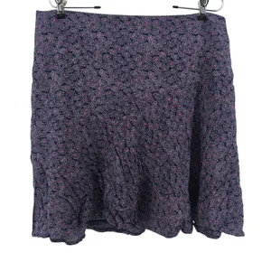 Boden Mini Skirt Womens 12R Navy Blue Floral‎ Viscose Lined Back Zip T0318 thumbnail 1