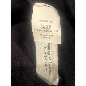 J.Crew Long Sleeve Soft Cotton V Neck Rib Hems Sweater Lightweight XS Navy Blue thumbnail 9