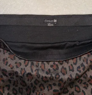Forever 21 Skirt Mini brown leopard prints size Large thumbnail 6