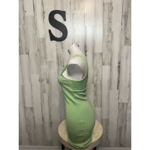Lotto Lime Green Square Neck Mini Dress Womens Size Small S Activewear Athleisur thumbnail 2