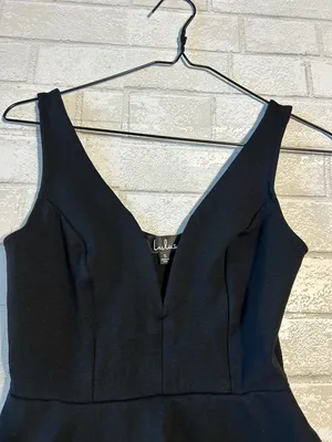 Lulu's Black V-Neck Fit & Flare Mini Dress thumbnail 4