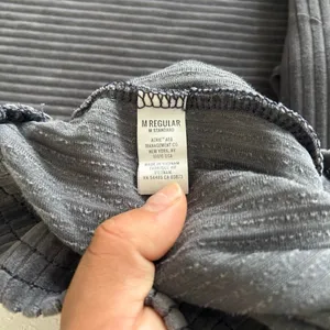 Aerie Ribbed Velour Flare Pants Gray Size M | Cozy Lounge Athleisure thumbnail 4