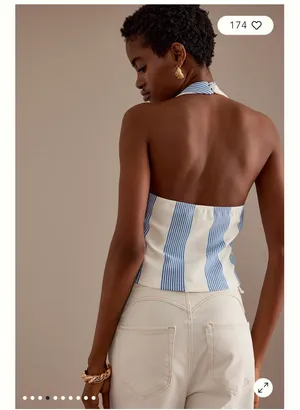 Bishop + Young Striped Halter Top thumbnail 3