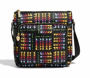 Juicy Couture Y2K Black Rainbow Logo Slim Crossbody Bag thumbnail 1