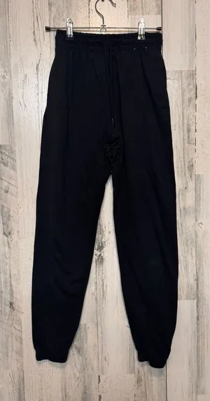 Refuge Athletics Boyfriend Jogger Pants XS Black Elastic Waist Casual Lounge Jog thumbnail 1