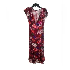Anthropologie BHLDN Flutter-Sleeve Plunging Maxi Dress NWT 2 thumbnail 2